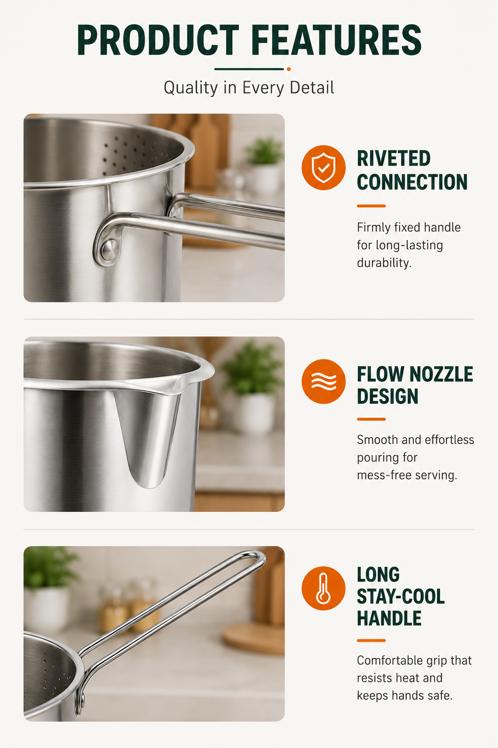1.8L Stainless Steel Deep Fryer Pot with Oil Strainer Basket & Handle | Non-Stick Mini Frying Pot for Chicken, French Fries, Shrimp | Gas & Induction Compatible